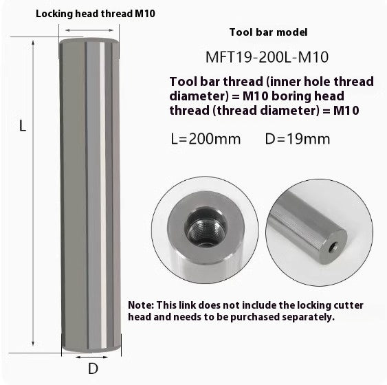6034 MFT tungsten steel anti-vibration cutter shank lock tooth cutter shank high precision end milling cutter shank monolithic alloy interchangeable carbide head Shandong Denso Pricision Tools Co.,Ltd.